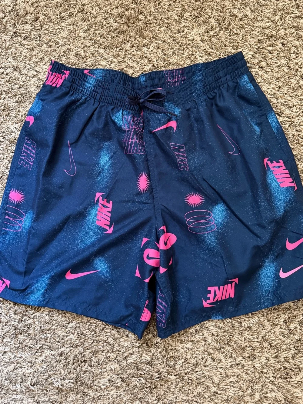 Nike Navy volley swim shorts